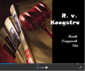 Regina v Keegstra criminal case in review slideshare on Linkedin
