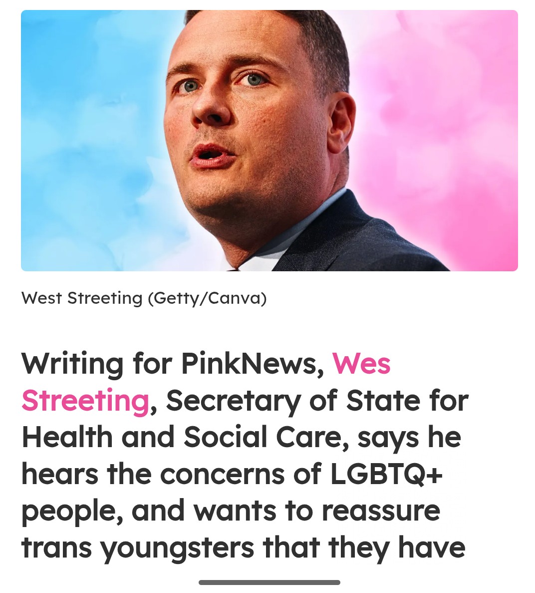Wes Steeting, don’t lie to justify transphobic UK Labour Government policy